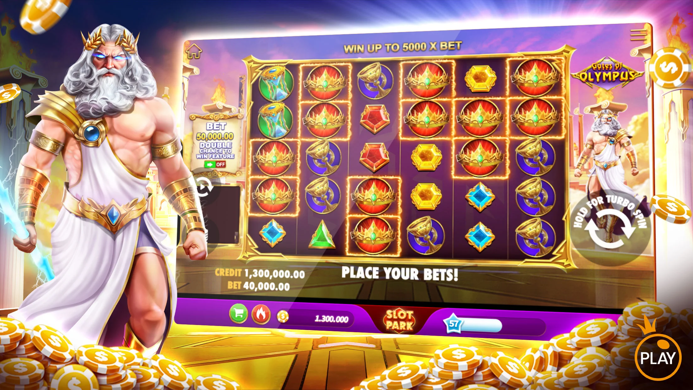 Giao diện trò chơi Slots Cocoa883